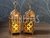 Lanterna Marroquina Pequena Dourada Quadrada 29cm C/ Vela - loja online