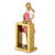 Escultura Mulher Cozinhando Gourmet Resina Dourada 24x9,5cm