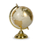 Enfeite Decorativo Globo Terrestre Grande 32cm Dourado