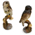 Enfeite Escultura Decorativa Coruja no Tronco 15cm - comprar online