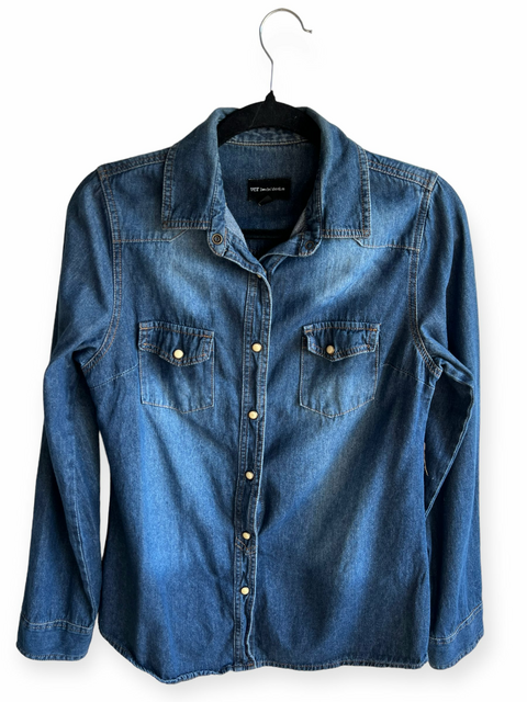 Camisa de jean azul (S) - Ver (FAR916)