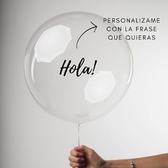 Burbuja Vacia Personalizada inflada con helio
