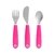 Kit Talheres em Inox Rosa Munchkin