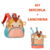 Kit Mochila"13" + Lancheira Girafa Rosa Clio - comprar online