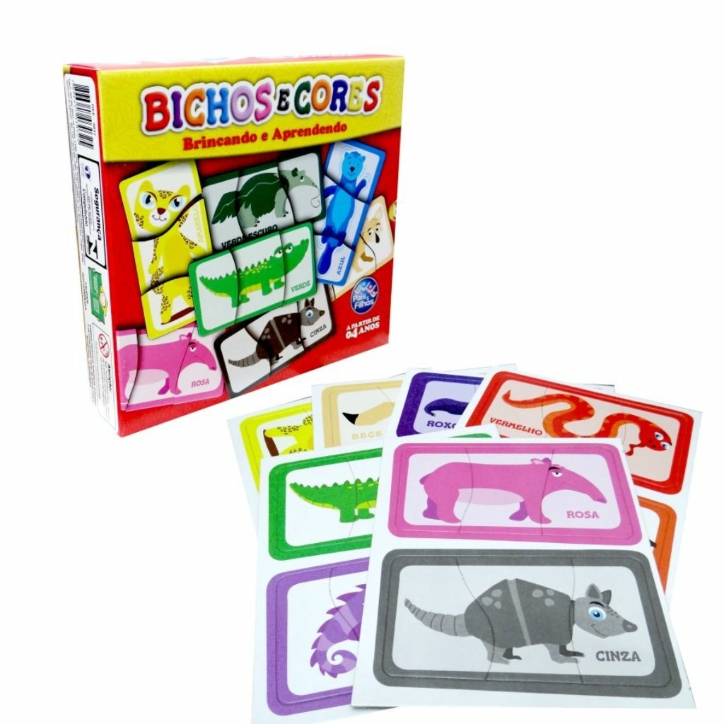 Kit 2 Jogos Bingo dos Bichos e Domino Animais 4anos 5anos 6anos - Jogos  Educativos e Divertidos - Menina Menino