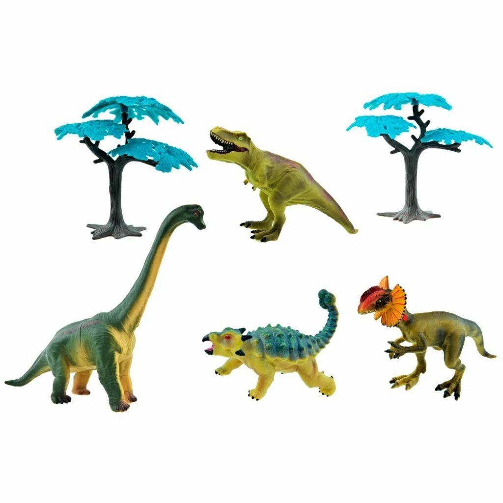 Kit De Dinossauros Com Cenario Dino World Master Beast Alive - Verde CANDIDE