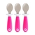 Kit 3 Colheres em Inox Rosa Munchkin