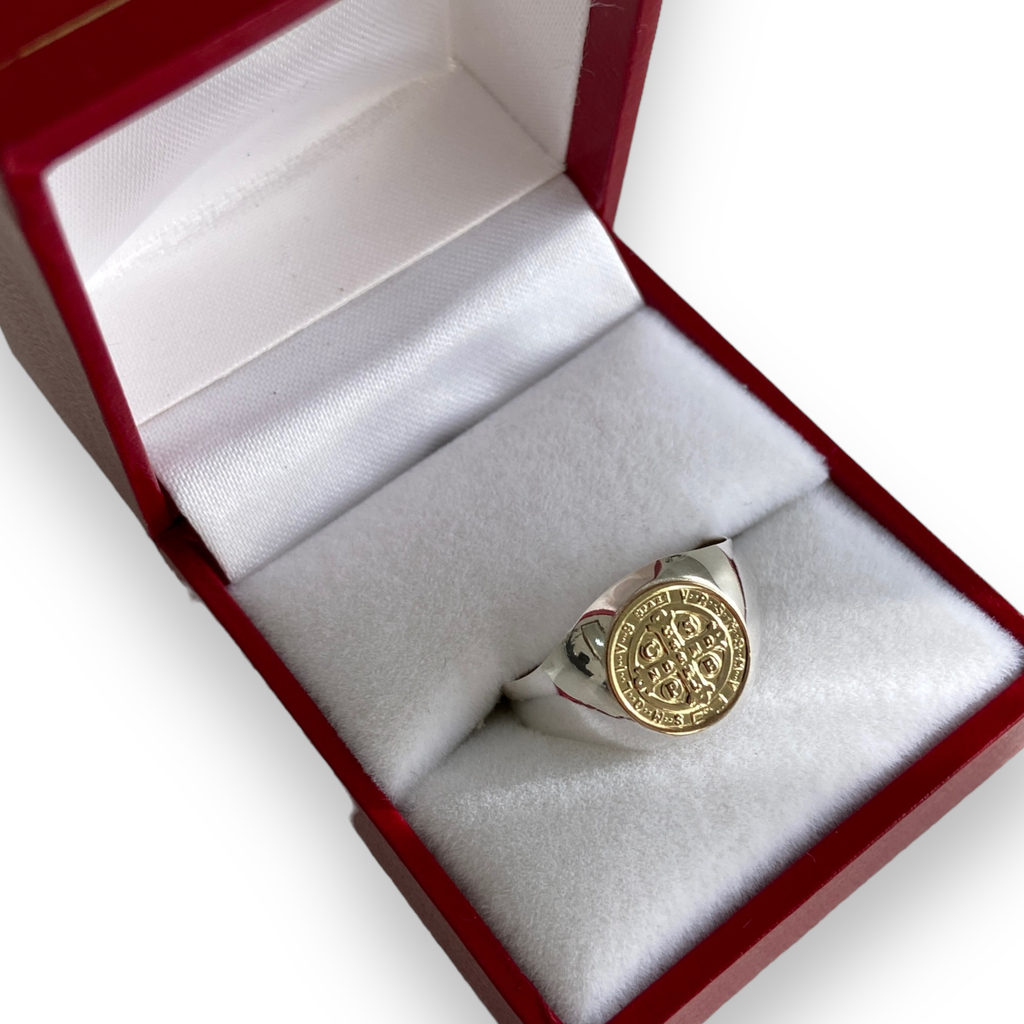 Anillo San Benito Plata 925 y Oro 18k