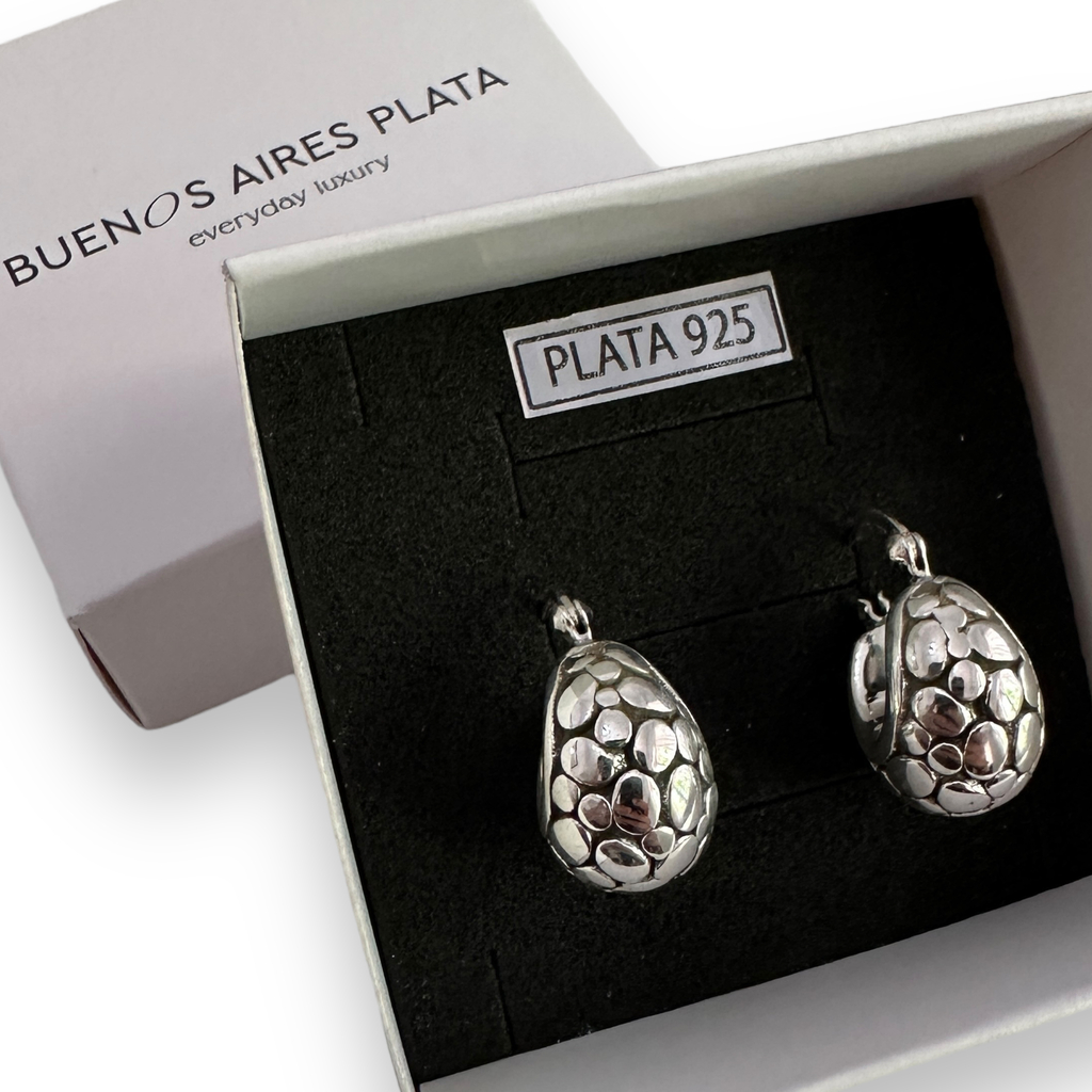 Aros Argollas Importadas Infladas Plata 925