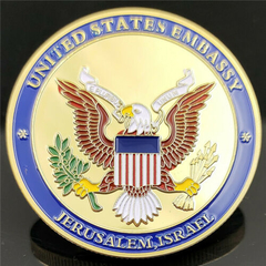 Moeda da Embaixada Americana em Jerusalém Israel 2018 - MILITARIA SBL 