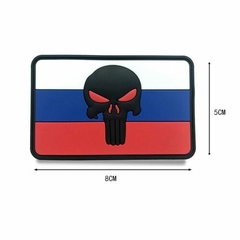 Patch PVC Emborrachado Rússia Punish Caveira Bandeira - loja online