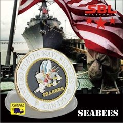 Moeda Divisão de Marinha "SEABEES" Comemorativa