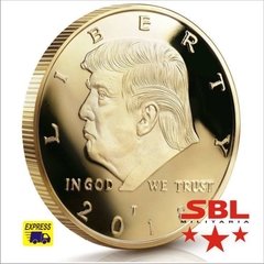 Moeda Donald J. Trump Comemorativa Dourada 2018