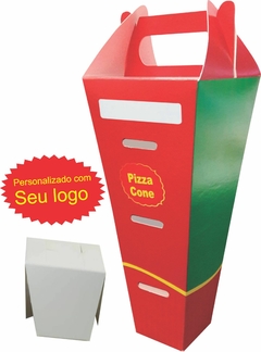 3000 Embalagem Pizza Cone Delivery (para 01 cone) - Linha Personalizado