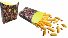 100 Un Caixa Embalagem Batata Frita Salgados Delivery Marcante - comprar online