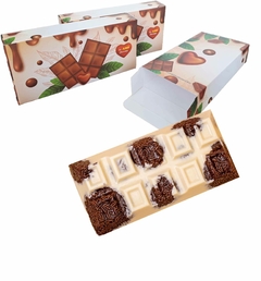 100 Embalagem Barra Chocolate Trufado Gourmet - Linha Amo Chocolate