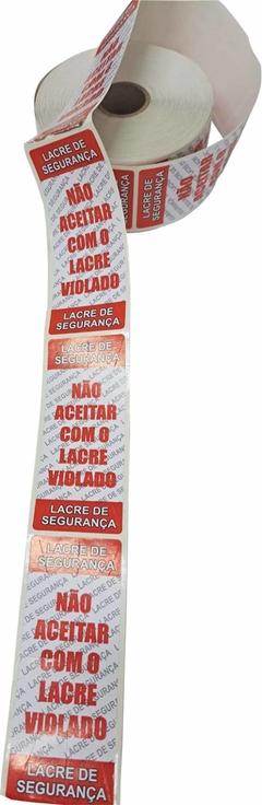 500 Lacres Etiquetas Adesivas Delivery De Alimentos Vermelho/Preto - Grande - comprar online