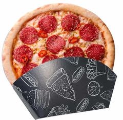 500 pçs Embalagem Brotinho - Mini Pizza G - Linha Black