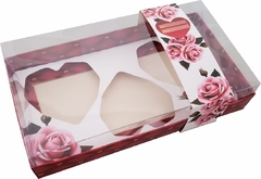 100 cxs Embalagem Coração Lapidado 65g Trio - Linha Rosas - comprar online