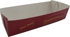 500 pçs Embalagem N02 Hot Dog / Cachorro Quente / Lanches 19 cm - Linha Vermelha - Loja Steince