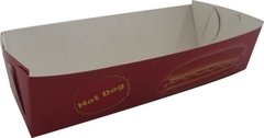 1000 pçs Embalagem N02 Hot Dog / Cachorro Quente / Lanches 19 cm - Linha Vermelha - Loja Steince