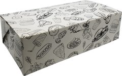 100 pçs Embalagem Delivery G Frango Porções com molho com Pelicula Interna - Loja Steince