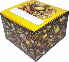 1000 pçs Embalagem Hamburguer Delivery M - Linha Marcante Amarelo - comprar online