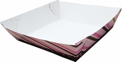 1000 PÇS EMBALAGEM BARQUINHA QUADRADA MINI PORÇÕES PP 12,8x12,8x3,5 CM Rosa Marron na internet