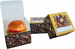 100 Embalagem Delivery Mini Hamburguer Lanches Batata Frita / Porções - Linha Marcante