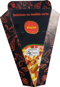 500 Pçs Embalagem Pega Pizza Pedaço Triangulo Buffet Preto - Loja Steince