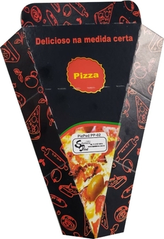 100 Pçs Embalagem Pega Pizza Pedaço Triangulo Buffet Preto - Loja Steince