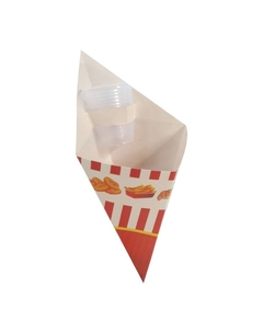 1000 pçs Embalagem Cone P Batata Fritas Frango Porcoes - Personalizado - loja online
