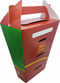 1000 Embalagem Pizza Cone Delivery (para 02 cone) - Personalizado na internet