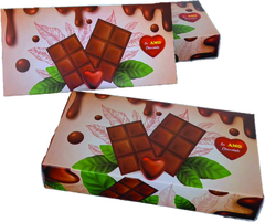 100 Embalagem Barra Chocolate Trufado Gourmet - Linha Amo Chocolate - Loja Steince