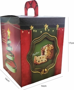 500 Pçs Caixa Embalagem Panetone 500g Verm Natal - loja online