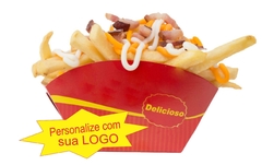 3000 pçsEmbalagem Cestinha - Porção / Hamburguer / Batata Recheada Personalizado