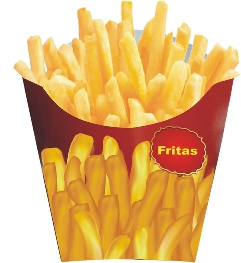 100 Pçs Balde P Frango / Batata Frita - Linha Black