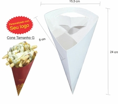 1000 pçs Embalagem Batata Cone G (Aprox 350g) - Personalizado - comprar online