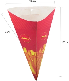 100 pçd Embalagem Batata Cone G (Aprox 350g) - comprar online