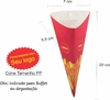 3000 Embalagem Batata Cone PP (aprox 80g) - Mini Porções - Linha Personalizado