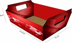 10 Embalagem Cesta Para Cafe Da Manha 21,5x15x9 Corações na internet