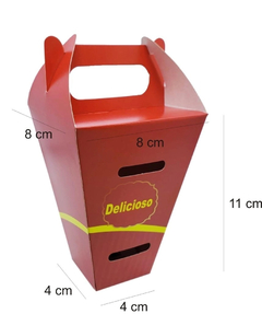 1000 pçs Embalagem Batata e Porções Delivery PP (aprox 100g) - Linha Personalizado - Loja Steince