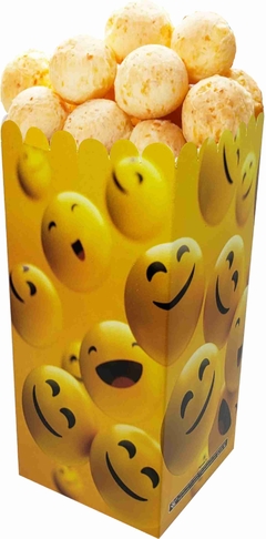 100 pçs Embalagem Pipoca / Mini Salgados / Torresmo - Linha Emoji na internet