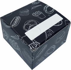 100 pçs Embalagem Mini Delivery PP Batata e Porções (aprox 100g) - LINHA BLACK - comprar online