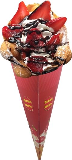 100 pçs Embalagem Cone Bubble Waffle