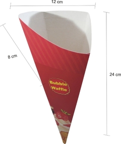 250 pçs Embalagem Cone Bubble Waffle - loja online