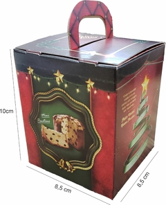 50 Pçs Caixa Embalagem Mini Panetone Verm Natal - Loja Steince