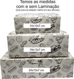 Imagem do 3000 pçs Embalagem Delivery G Batata Fritas e Porções 24x13x7cm PERSONALIZADO