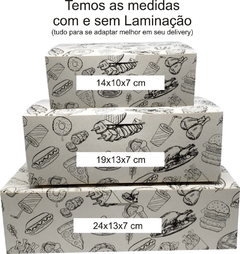 Imagem do 1000 pçs Embalagem Delivery G Batata Fritas e Porções 24x13x7cm PERSONALIZADO