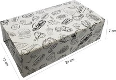 100 pçs Embalagem Delivery G Frango Porções com molho com Pelicula Interna - loja online